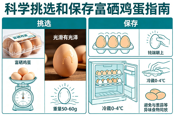 如何科学挑选和保存富硒鸡蛋